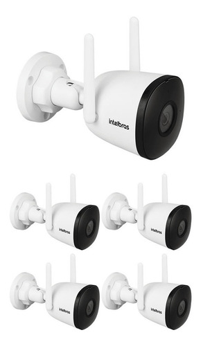 Kit 5 Câmeras Wi-fi Full Hd 30m Áudio Zoom Im5 Sc Intelbras