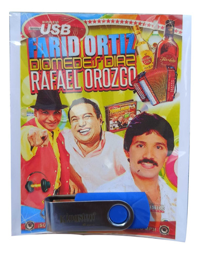 Memoria Usb Con Mil Canciones De Diomedes, Rafael Y Farid 