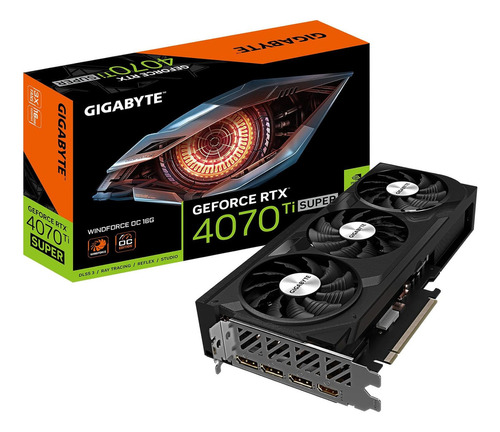 Placa De Vídeo Gigabyte Rtx 4070 Ti Super Windforce Oc 16g