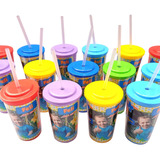 Vasos Tapa Y Sorbete Personalizados  Lavables Souvenir X18