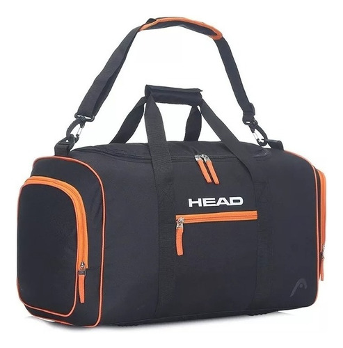 Bolso Head Negro Naranja Hombre