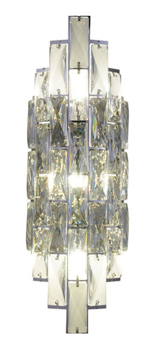 Arandela Parede 50cm Metal Cristal Dourado Sindora Dcb02885