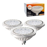 3 Lámparas Led Ar111 12w Luz Cálida Candela 7308