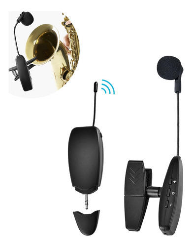 Micrófono Inalámbrico Uhf Para Clarinete, Trompetas, Saxofón