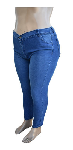 Pantalón Jeans Chupin Mujer Elastizado Talle Grande 44 A 62