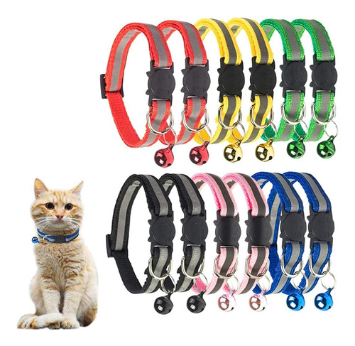 Tcboying Collar Para Gato Con Campana Reflec