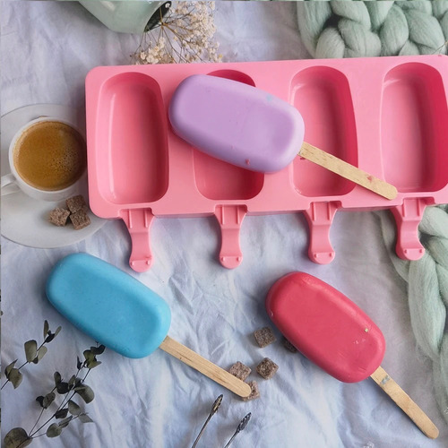 Molde De Silicona Para Icepop Paleta Helado Magnun