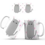 Mug Taza Gato Kawaii Tierno Felino Regalo Pocillo  096