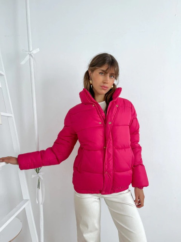 Campera Super Abrigada Puffer Cierre Botones Liviana Calidad