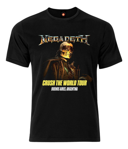 Remera Estampada  Megadeth Crush The World Tour Argentina 