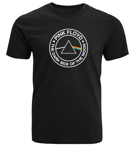 Polera,logo Dark Side Of The Moon, Pink Floyd / Naturalking