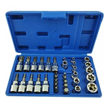 Kit De Dados 3/8 Torx Estrella Macho Y Hembra 34 Piezas