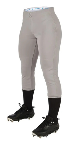 Pantalon Softbol Champro Bp39 Gris Corto Dama