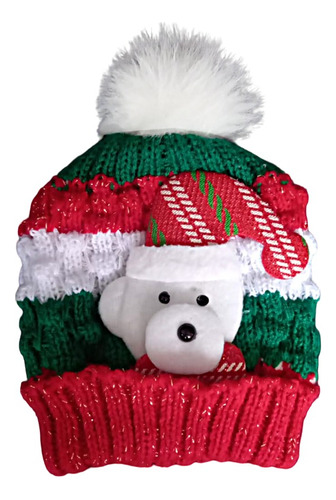 Gorro Navidad Bebe Niño Pompom Lana Termico Navideño