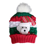 Gorro Navidad Bebe Niño Pompom Lana Termico Navideño