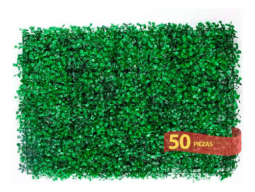 Vertical De Pared Shopmall Pasto-pared-50 De 60cm De Largo X 40cm De Ancho Con Plantas Color Verde