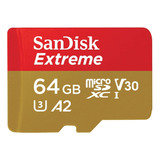 Cartão Memória Micro Sd Sandisk 64gb Microsd Extreme 170mbs