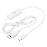 Meccanixity Cable Usb Con Interruptor 501, Usb Macho A Micro