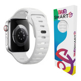 Pulseira De Silicone Mariner Compativel Com Apple Watch Iwatch 9 8 7 6 5 4 3 2 1 Se 38mm 40mm 41mm Cor Branco