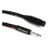 Cable De Micrófono Roland Black Series Hi-z, 20 Pies