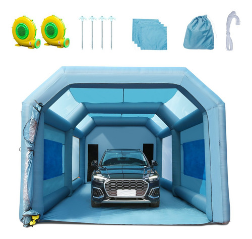 Cabina Inflable De Pintura Carroceria Auto 8x4.5x3 M 110v