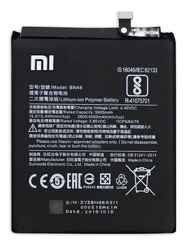 Kit Battr.ia Xiaomi Note 8 Bn46 Nova Original Imediato