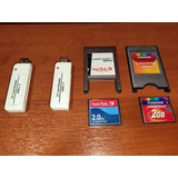 Tarjetas De Memoria 2gb Cada Una + Adaptador + Conección Usb