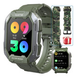 5atm Reloj Inteligente Hombre Silicona Militar Smartwatches