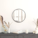 Flash Furniture Large Round Wall Mirror - Black Circle Accen