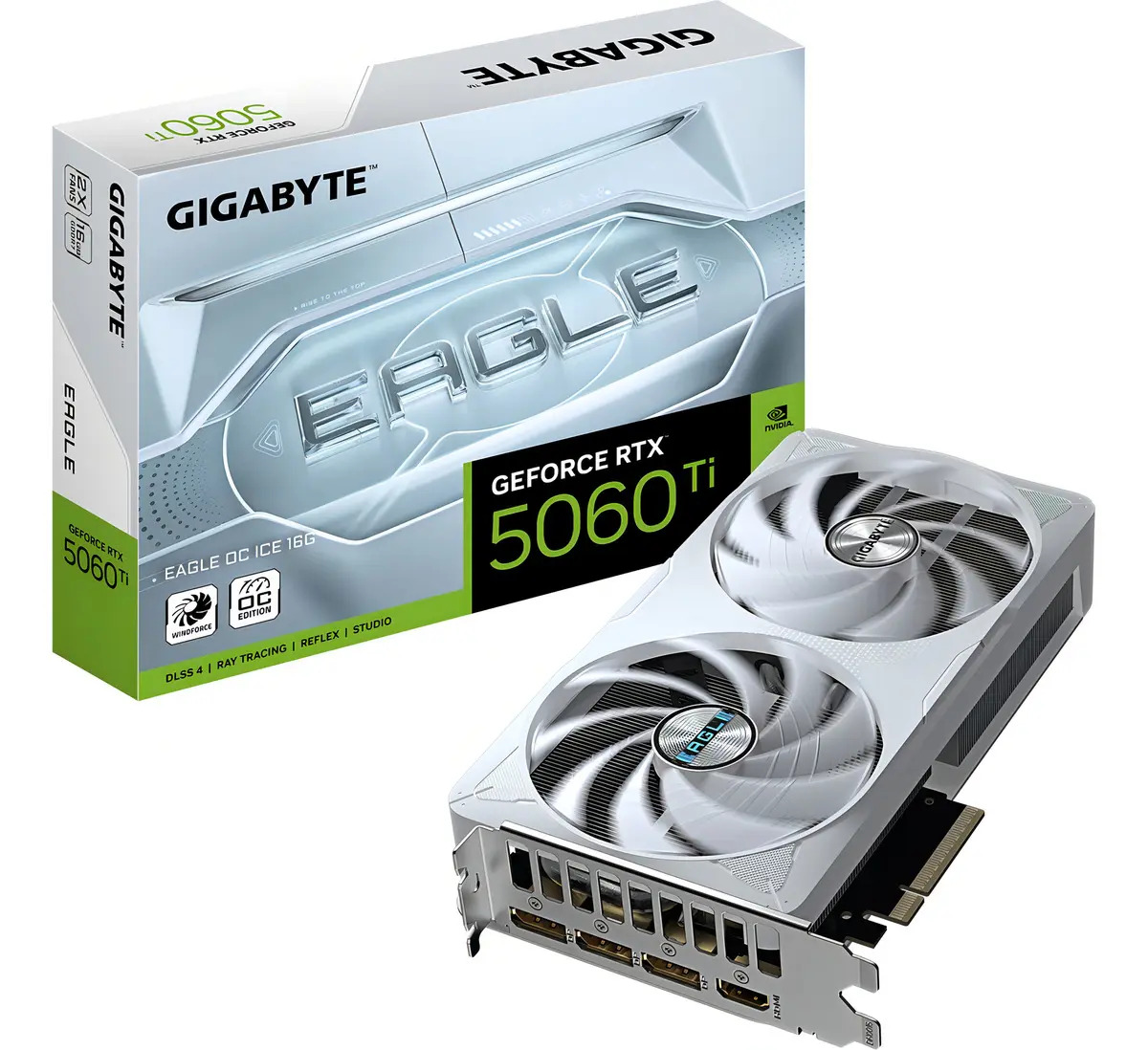 Placa De Video Gigabyte GeForce RTX 5060 Ti 8GB GDDR7 Eagle OC Ice