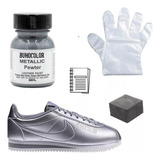 Pintura Zapatillas Plata Silver X 35ml + Aplicador Buhocolor