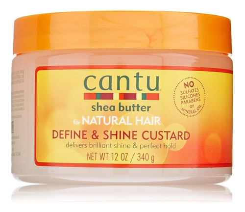 Cantu Curling Custard Gel Para Cabello Rizado Shea Butter For Natural Hair 340 Grs