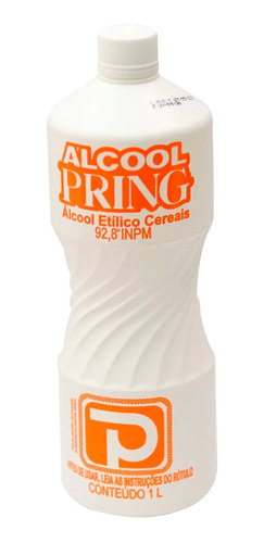 Álcool Etílico Cereais 92,8º Pring 1 Litro