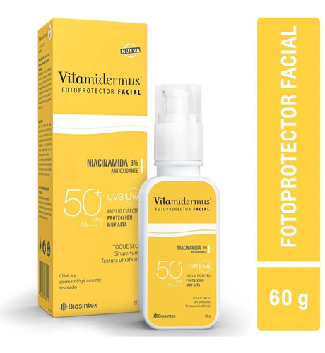 Vitamidermus Fotoprotección Facial Fps50 Toque Seco 60g