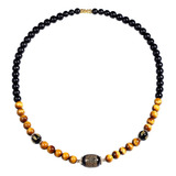 Collares De Obsidiana Jewever Feng Shui, Color Negro Con Ojo