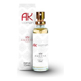 Perfume Feminino Ak Woman 15ml Amakha Paris Fragrância Floral Ambarado Noite Edp Fixação Spray Presente Mini Notas