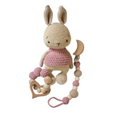 Set Nacimiento - Coneja Crochet + Portachupete + Mordillo