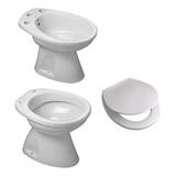 Juego De Baño Inodoro Corto Tapa Bidet Capea Italiana Eg