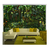 Papel De Parede Mural Verde Plantas Folhas Muro 8,5m² Xna252