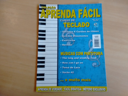 Revista Aprenda Fácil 12 Teclado Curso Cifras Partitura 0808