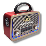 Bocina Radio Am/fm Vintage Retro Bc425 Usb/tf/ Lámpara 