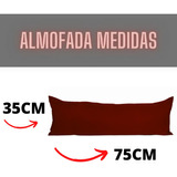 Almofada Grande Para Cama Sofá Pallet Encosto De Corpo 35x75 Cor Vinho