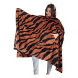 Maxi Poncho Peluche Estampado Print Camuflado Unisex T. Xxl