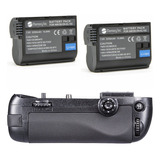 Battery Grip Mb-d15 + 2 Baterias En-el15c Para Nikon D7100