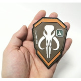 Parche Fantasía, Pvc Velcro, Insignia Mandalorian Tan