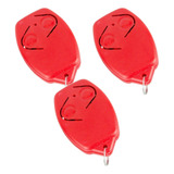 3 Controles Rossi Tx Hcs 433 Portão Dz Nano Motor Vermelho