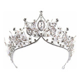 Tiara Con Corona De Princesa, Tiara De Boda, Hecha A Mano, D