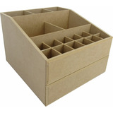 Organizador Para Maquiagem 3 Divisórias 1 Gav. 22x24 Mdf