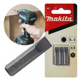 Set De Puntas Plana Kit Makita S2 1.2x6.5 25mm B-23880