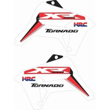 Par Adesivos Aleta Aba Tanque Biker Ride Xr250 Tornado Cores Cor Branco